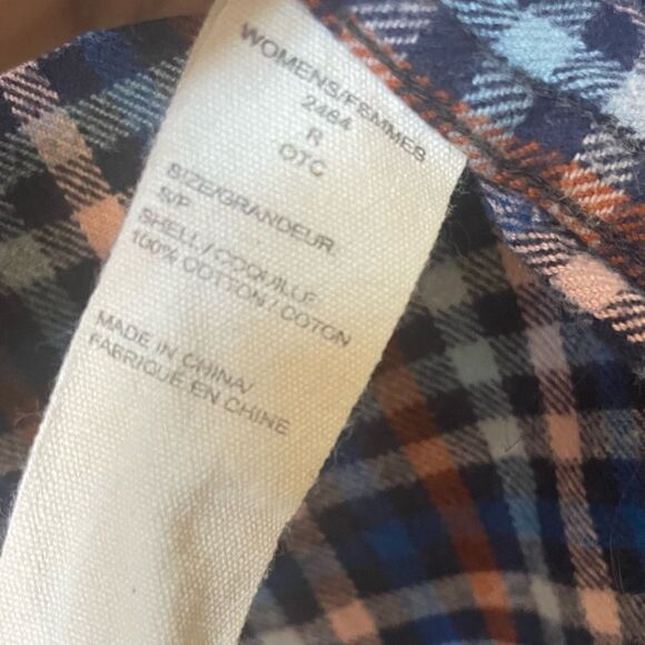 𝅺WOOLRICH Sz small S pemberton flannel shirt button down plaid - Picture 6 of 10